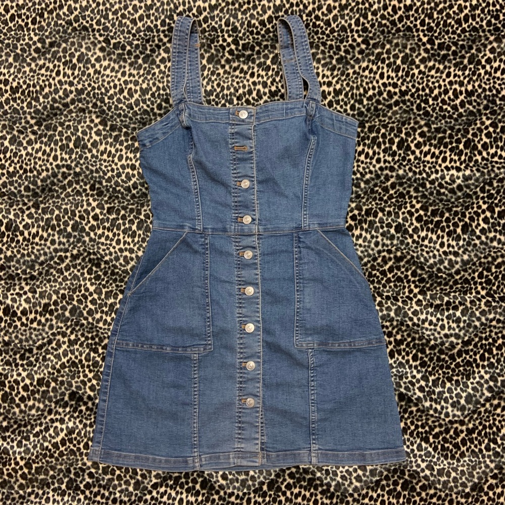 🧑🏽‍🌾Overall Denim Dress🧑🏽‍🌾